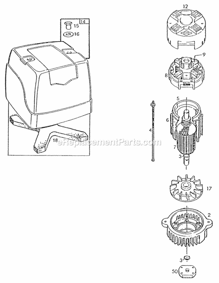 Page C Diagram and Parts List for 748001-0132-01  Briggs and Stratton Engine